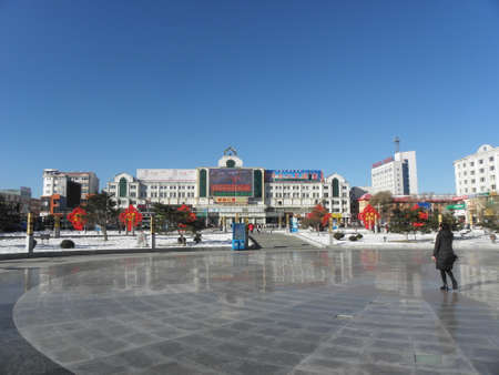 Square buildingのeditorial素材