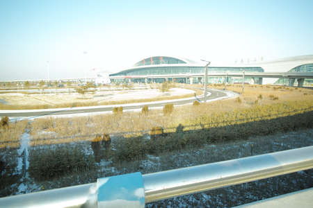 Jining Airport exterior landscape viewのeditorial素材