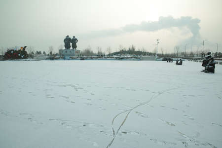 sculptures in parkのeditorial素材