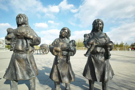 sculptures in the gardenのeditorial素材