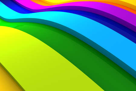 Rainbow way curve 3D renderの写真素材