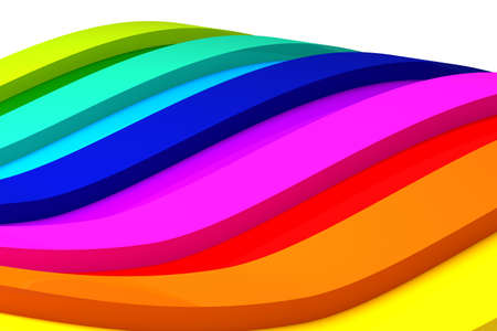 Rainbow curve 3D renderの写真素材
