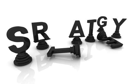 Strategy Chess 3D render fontの写真素材