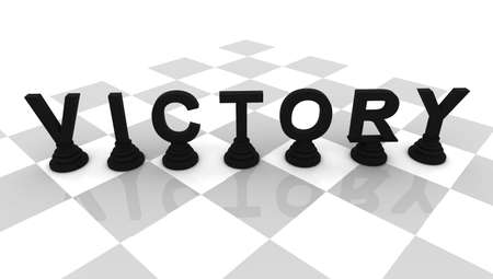 Victory Chess 3D font renderの写真素材