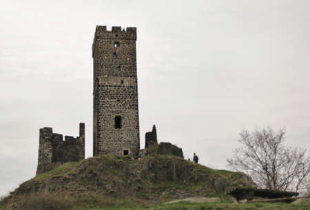 old castle ruin in Czech republicの写真素材