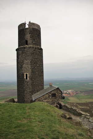 old castle ruin in Czech republicの写真素材