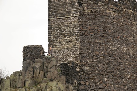 old castle ruin in Czech republicの写真素材