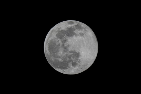 Full moon on the dark night in mayの写真素材