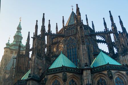 Saint Vitus Cathedral in Prague, Czech Republicの写真素材