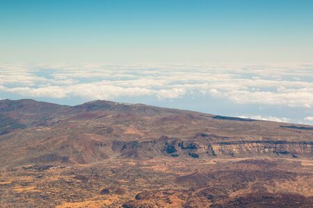 View at the top of the volcano Teide in Tenerife, Spainの写真素材