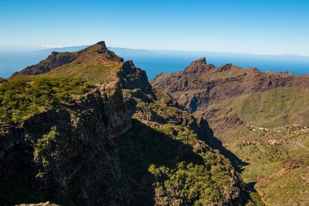 Mountain landscape on Tenerife, Canary Islands, Spainの写真素材