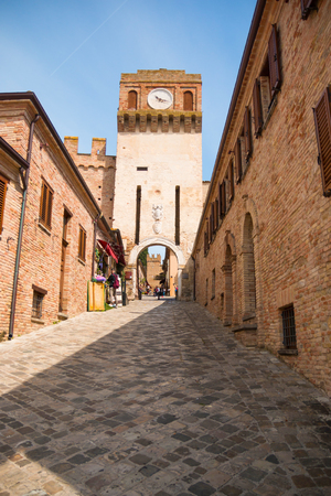 Castelllo di Gradara, the Gradara castle in Gradara, Italyのeditorial素材