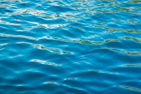 Sea water surface at sunset light