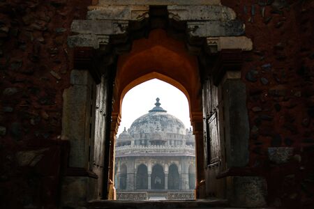 Architecture of Humayuns Tomb in Delhiの写真素材