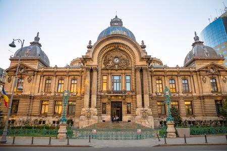 Bucharest, Rumania - 28.04.2018: Palace of the Deposits and Consignments in Bucharestのeditorial素材