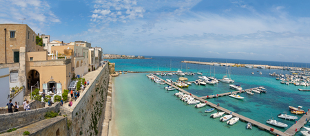 Otranto, Italy - 6.05.2018: View of small town Otranto, province of Lecce in the Salento peninsula, Italyのeditorial素材