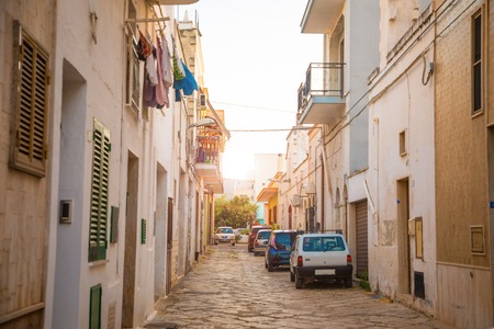 Pezze di Greco, Italy - 6.05.2018: View of small town Pezze di Greco in the south of italy near Bari in Sunsetのeditorial素材