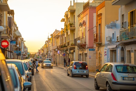 Pezze di Greco, Italy - 6.05.2018: View of small town Pezze di Greco in the south of italy near Bari in Sunsetのeditorial素材