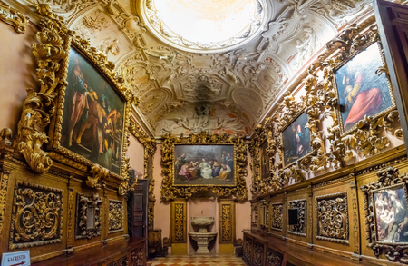 Loreto, Ancona, Italy - 8.05.2018: Interior of Basilica of Santa Casa in Loreto, Italyのeditorial素材