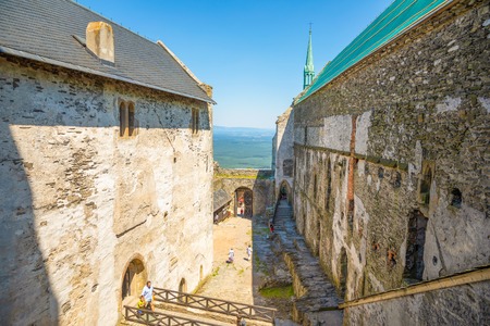 Bezdez, Czech Republic - 5.07.2018: Bezdez Castle inside in Northern Bohemia in Czech Republicのeditorial素材