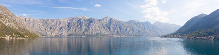 Kotor bay seascape, nature backgroung, Kotor in Montenegro