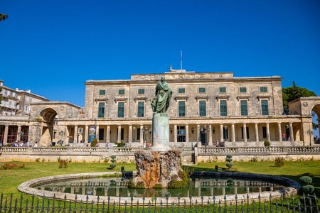 Corfu, Greece - 16.10.2018: Old Royal Palace St. Michael and St. George in Corfu town in Greeceのeditorial素材