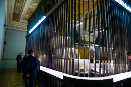 Prague, Czech Republic - 6.05.2019: Exhibition of National Museum in recently renovated building in 2018 in Prague in Czech republicのeditorial素材