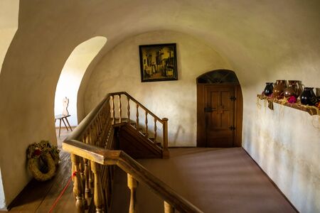 Pernstajn, Czech Republic - 3.05.2019: Interior of czech castle Pernstejn, castle near Brno in Moravia, Czech Republic Europeのeditorial素材