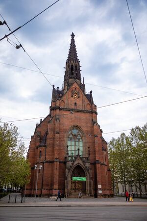 Brno, Czech Republic - 3.05.2019: The Evangelical Church of Jan Amos Comenius, South Moravia, Czech republic Europeのeditorial素材