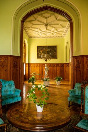 Lednice, Czech Republic - 3.05.2019: Interior of Lednice Castle in South Moravia, Czech Republic Europeのeditorial素材