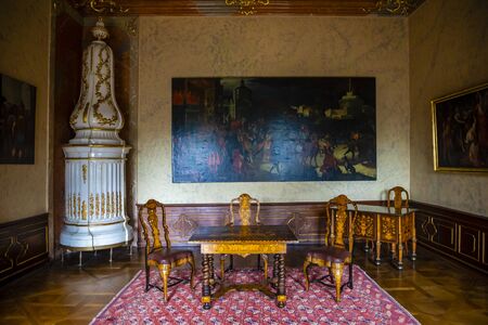 Valtice, Czech Republic - 3.05.2019: Interior of Valtice Castle in South Moravia, Czech Republic Europeのeditorial素材