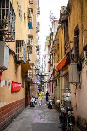 Sanya, Hainan, China - 26.06.2019: Street Life in Sanya City. Qun Zhong Jie, Tianya Qu, Sanya Shi,...