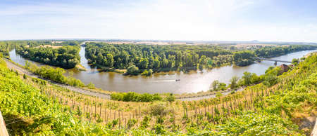 Confluence of the Vltava and Elbe, view from castle Melnik in Czech republic
