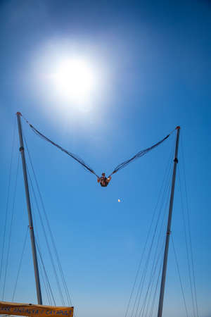 Tahtali mountain, Turkey, May 03 2014: View of the cable car station on the top of Tahtali mountainの写真素材
