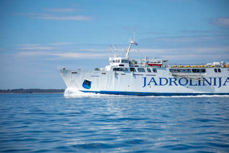 Vela Luka, Croatia - 29.03.2021: Jadrolinijas Ferry boat Bartol Kasic on its regular route from...