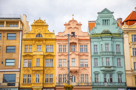 Plzen, Czech Republic - 22.08.2021: People on main square of old town Plzen in Czech republicのeditorial素材