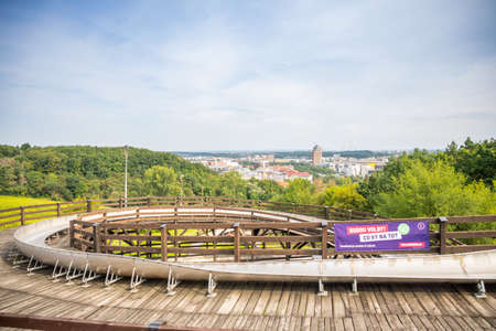 Prague, Czech Republic - 5.08.2021: Bobova draha or bobsled in Prague, Czech Republic