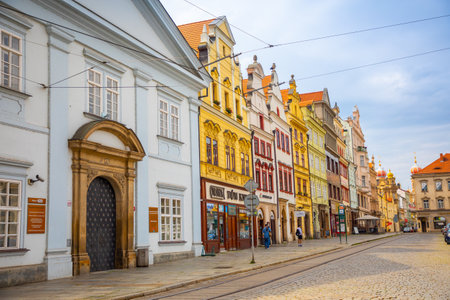 Plzen, Czech Republic - 22.08.2021: People on main square of old town Plzen in Czech republicのeditorial素材