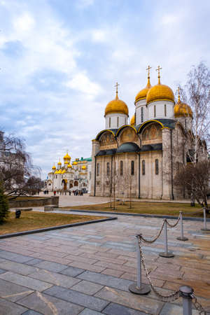 Moscow, Russia - April 10, 2022: Inside the Kremlins wall - Ivan the Great Bell Tower in Moscow, Russiaのeditorial素材