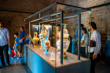Istanbul, Turkey - May 28, 2022: Interiors and exhibits in Topkapi kitchen pavilions of the Archaeological Museum in Istanbul, Turkeyのeditorial素材