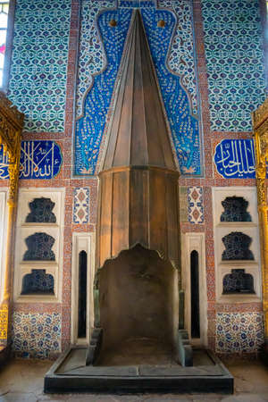 Istanbul, Turkey - May 28, 2022: Interior of Topkapi Palace, detail and decoration of the castle, Istanbul, Turkeyのeditorial素材