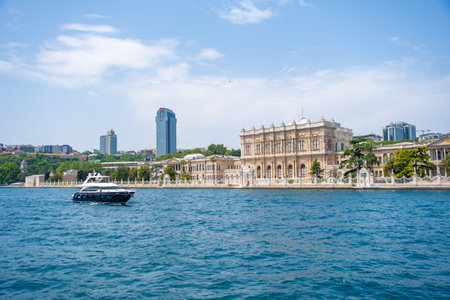 Istanbul, Turkey - May 29, 2022: The Dolmabahce Palace view from the Bosphorus - Istanbul, Turkeyのeditorial素材