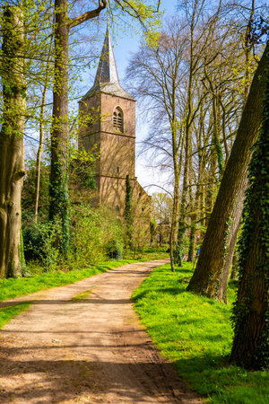 Church of John in village Diepenheim on the north west coast of Holland. High quality photoの写真素材