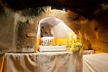 Ganesha Statue inside the Goa GajahElephant cave,Bali.のeditorial素材