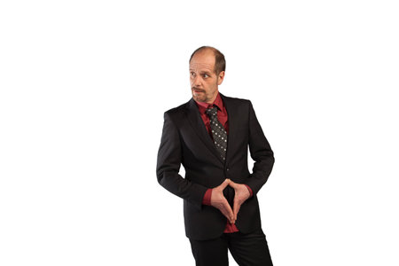 A Businessman as a presenter in a meeting の写真素材