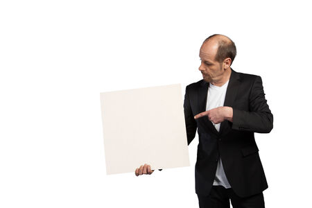 A Sales Representative is presenting the latest advertising の写真素材
