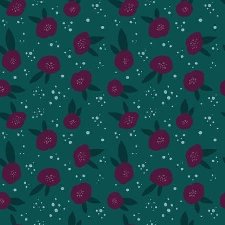 Repeating abstract flowers background. Can be used for postcards, invitations, advertising, web, textile and other.のイラスト素材