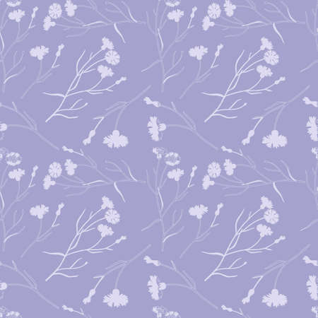 Seamless cornflower pattern. Vector illustration can be used for fabrics, wallpaper, web, invitation, card.のイラスト素材