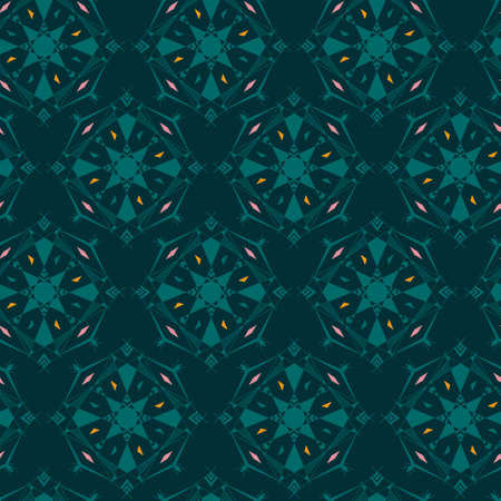 Seamless mandalaâa pattern. Colorful abstract background.のイラスト素材
