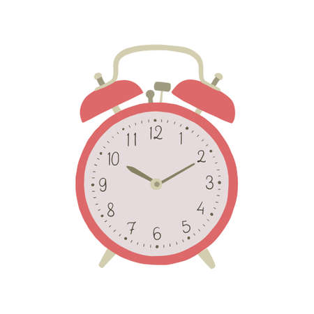 Alarm clock. Vector alarm clock on white background.のイラスト素材